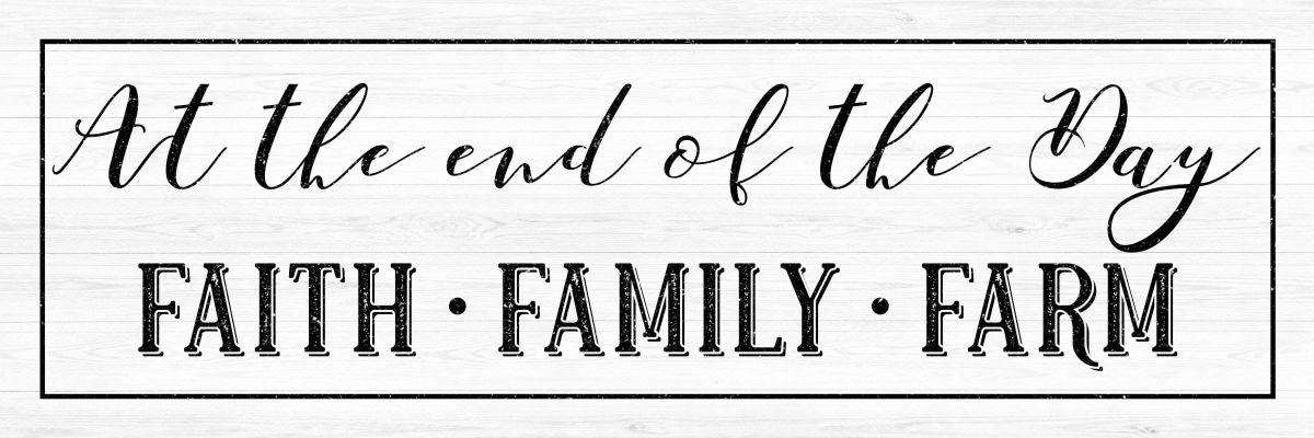 Faith Family Farm Sign Wall Art