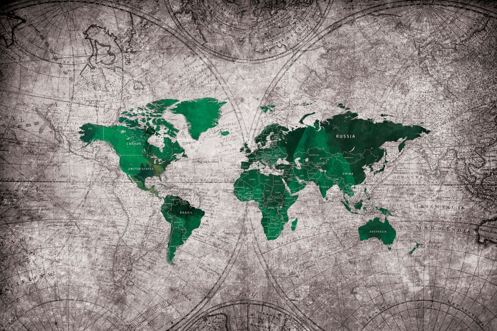 Aged World Map VIII