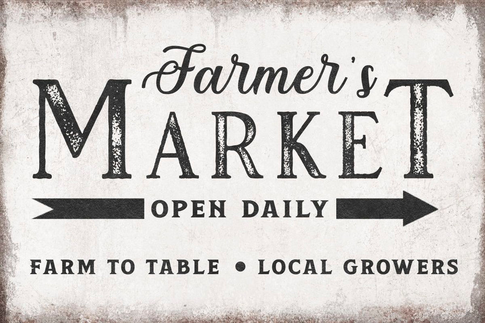 Farmer's Market Open Daily Sign