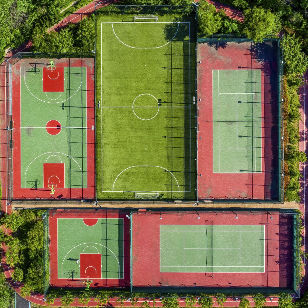 Aerial View Of A Sports Complex