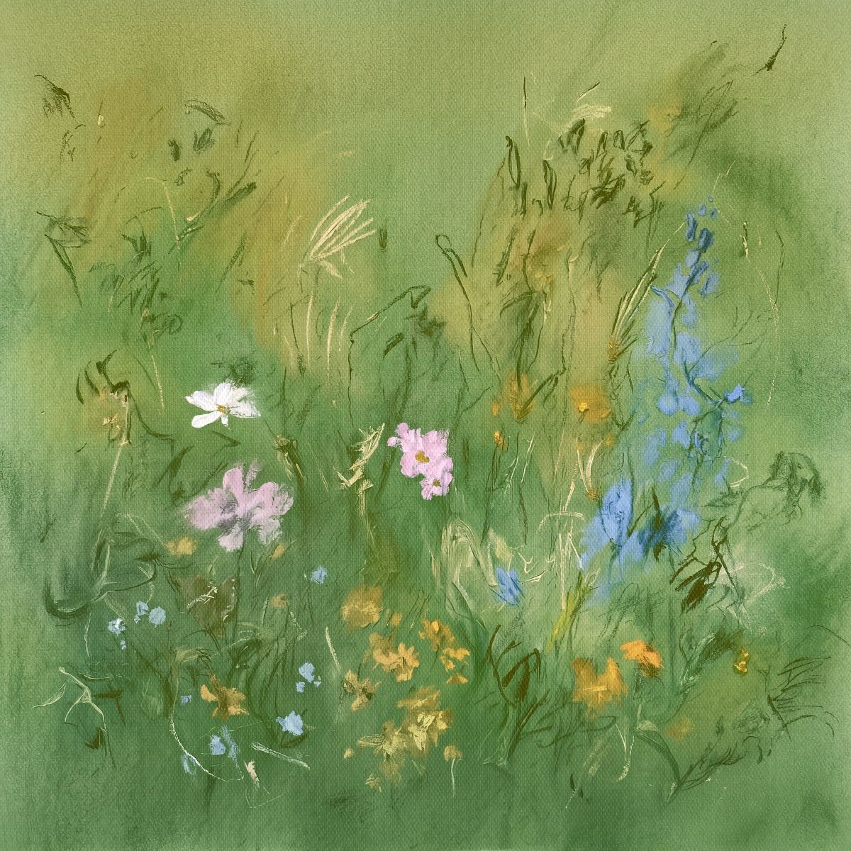 Green Wildflower Field