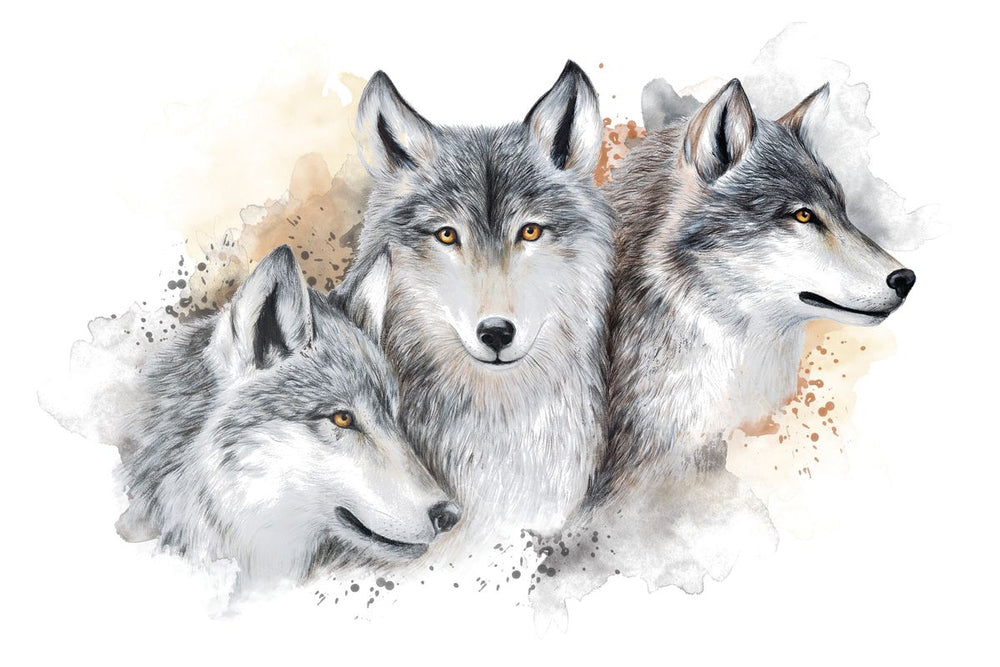Watercolor Wolves