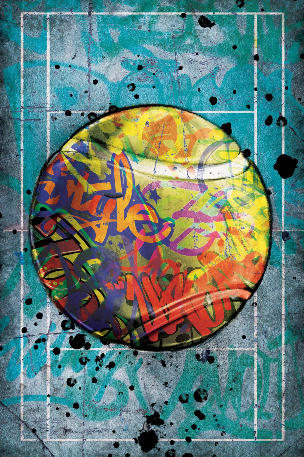 Tennis Ball Graffiti
