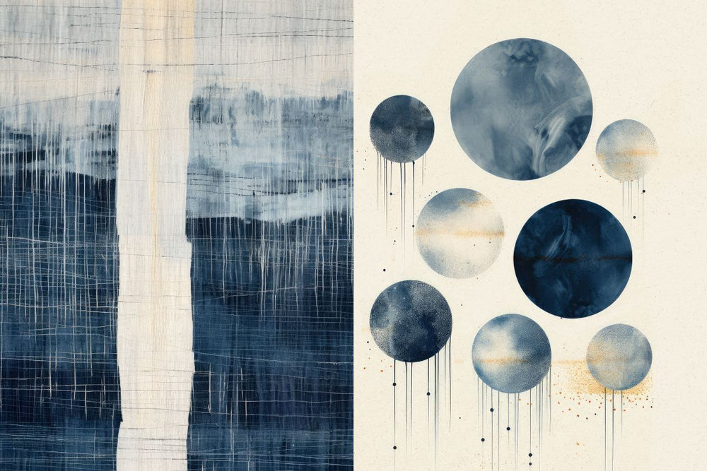 Blue Planetary Diptych