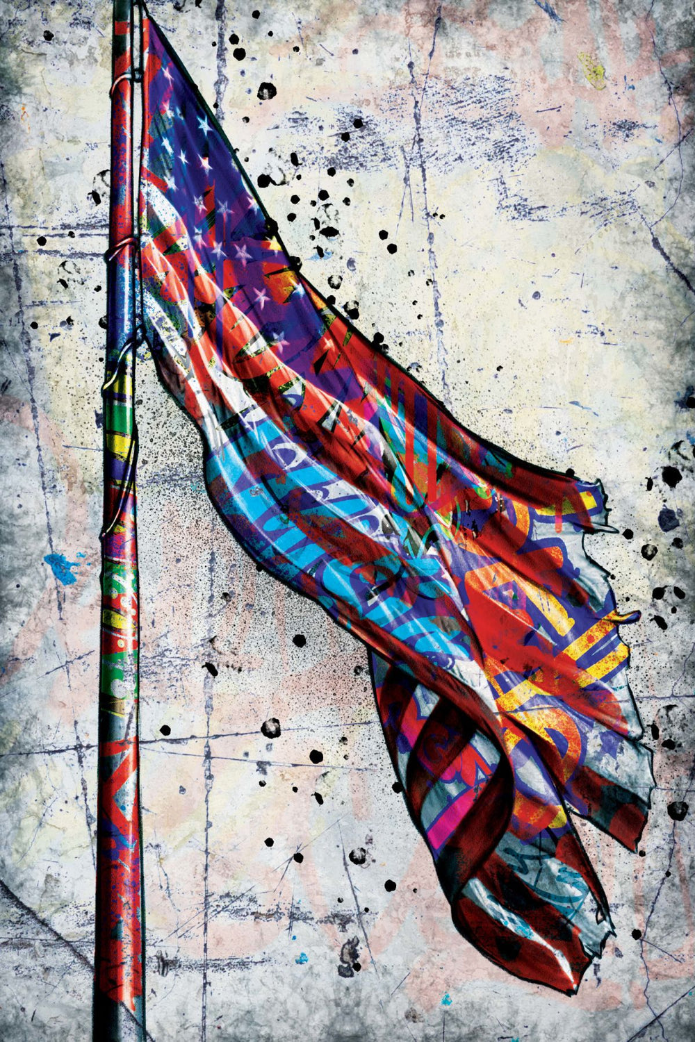 American Flag Graffiti