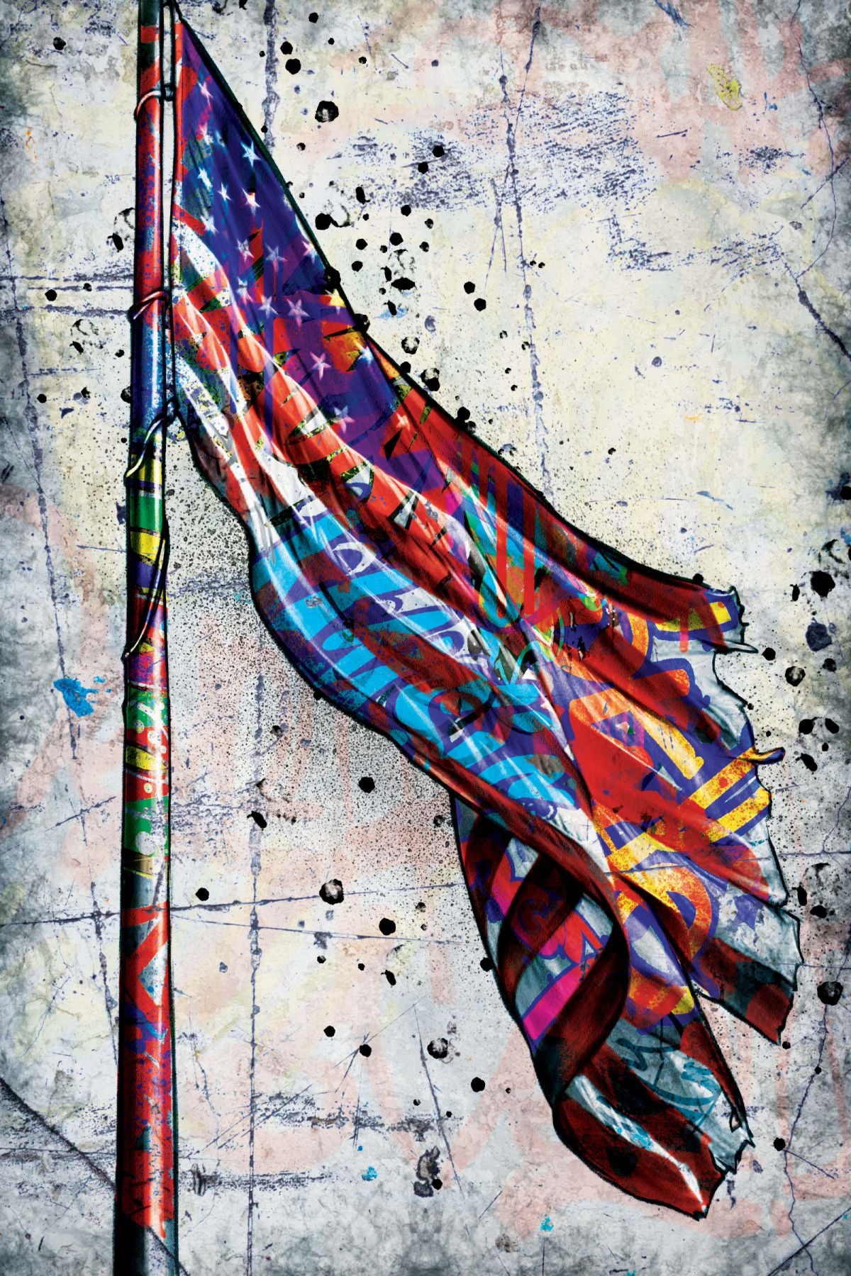 American Flag Graffiti
