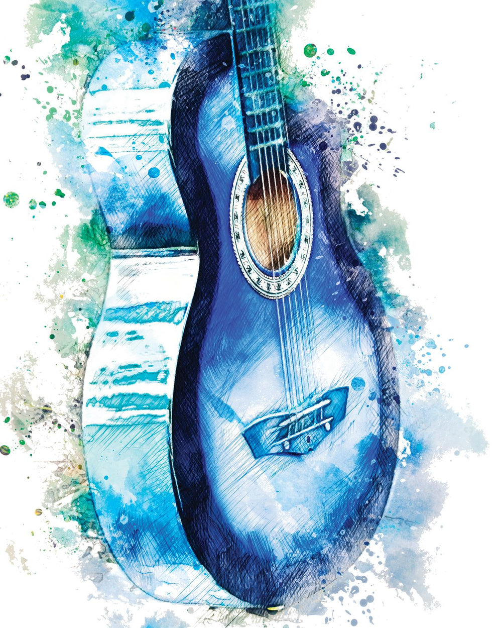 Blue Guitar Splash