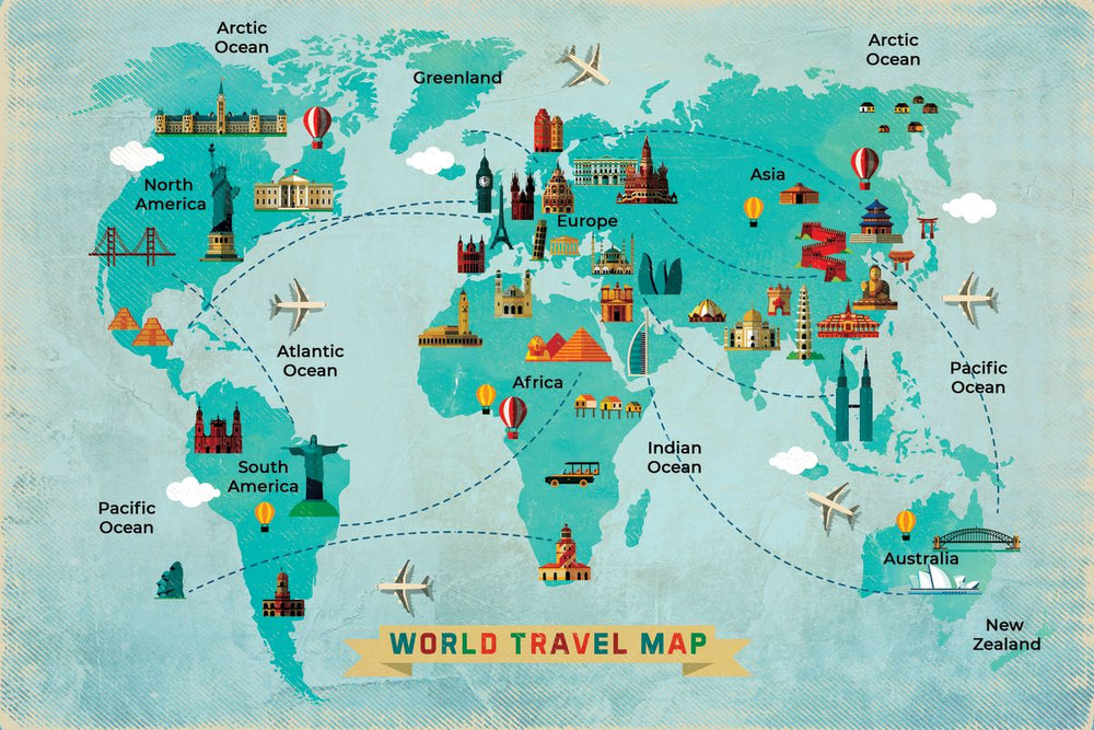 World Travel Map Chart