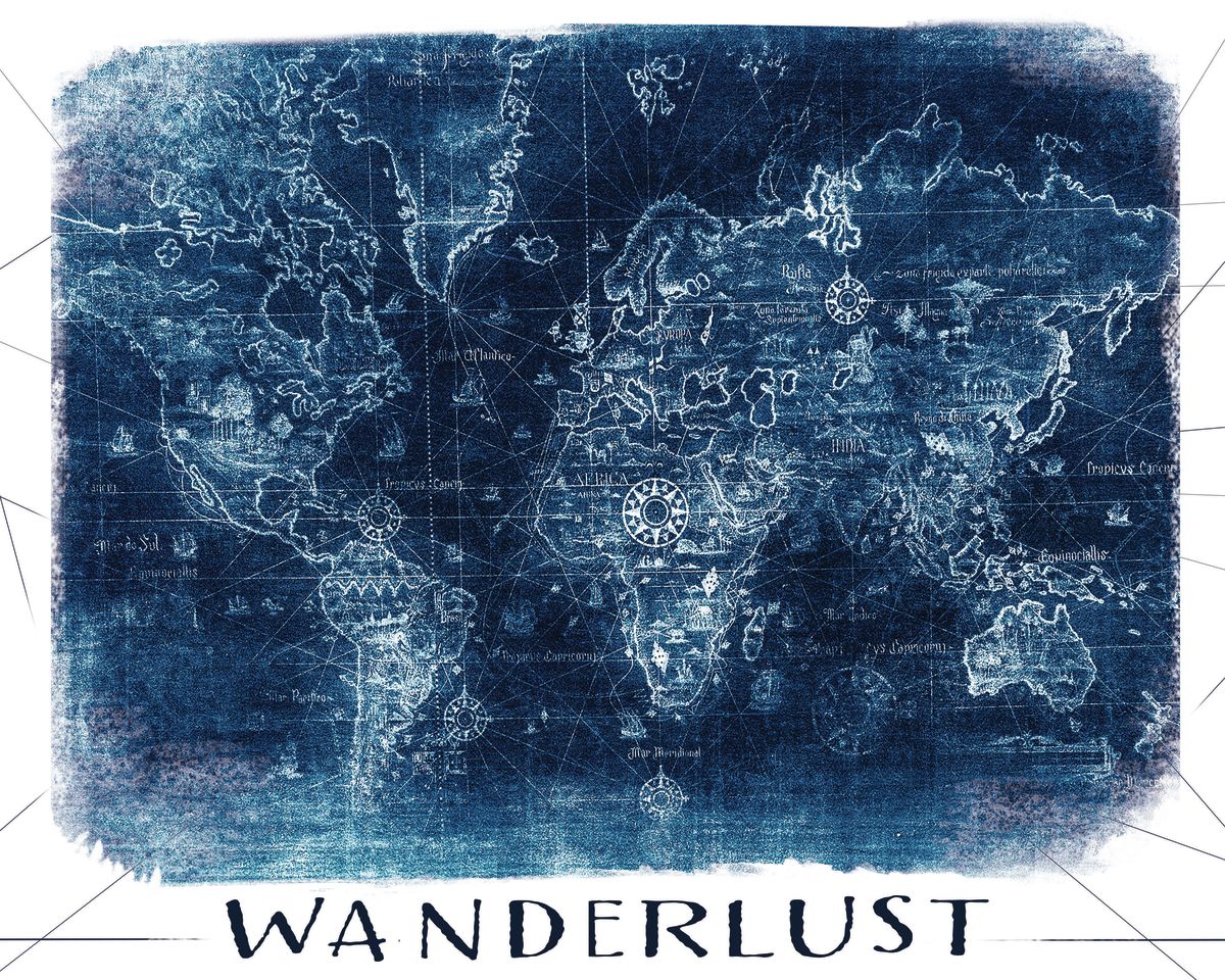 Ancient Wanderlust World Map