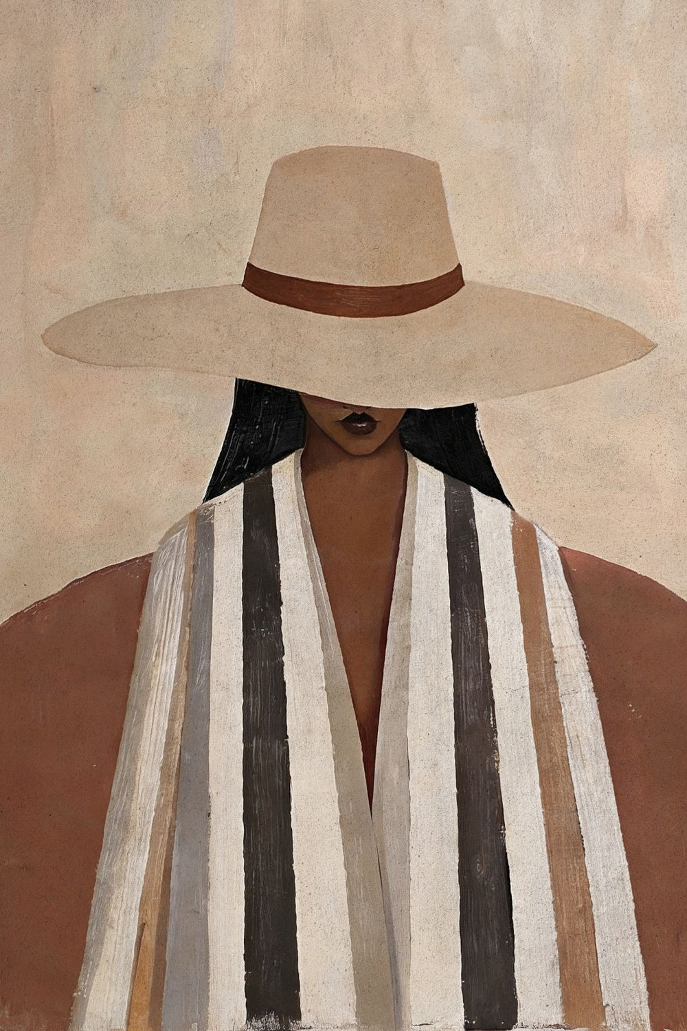 Woman in Wide Brim Hat
