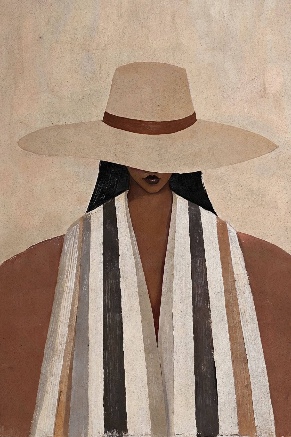 Woman in Wide Brim Hat