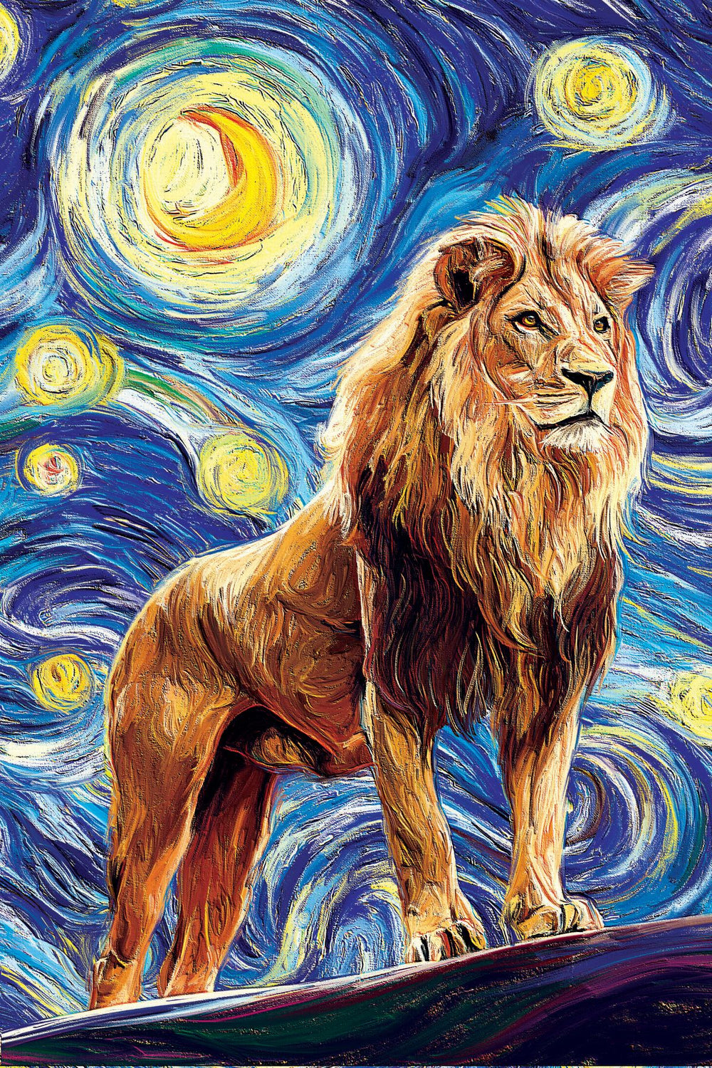 Lion Starry Night