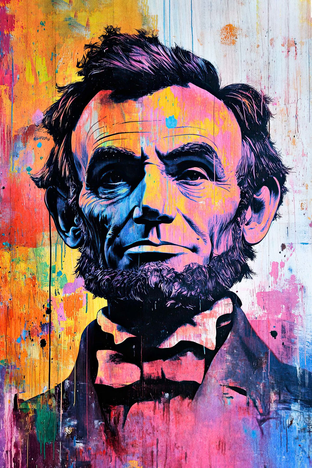 Abraham Lincoln Retro Colors