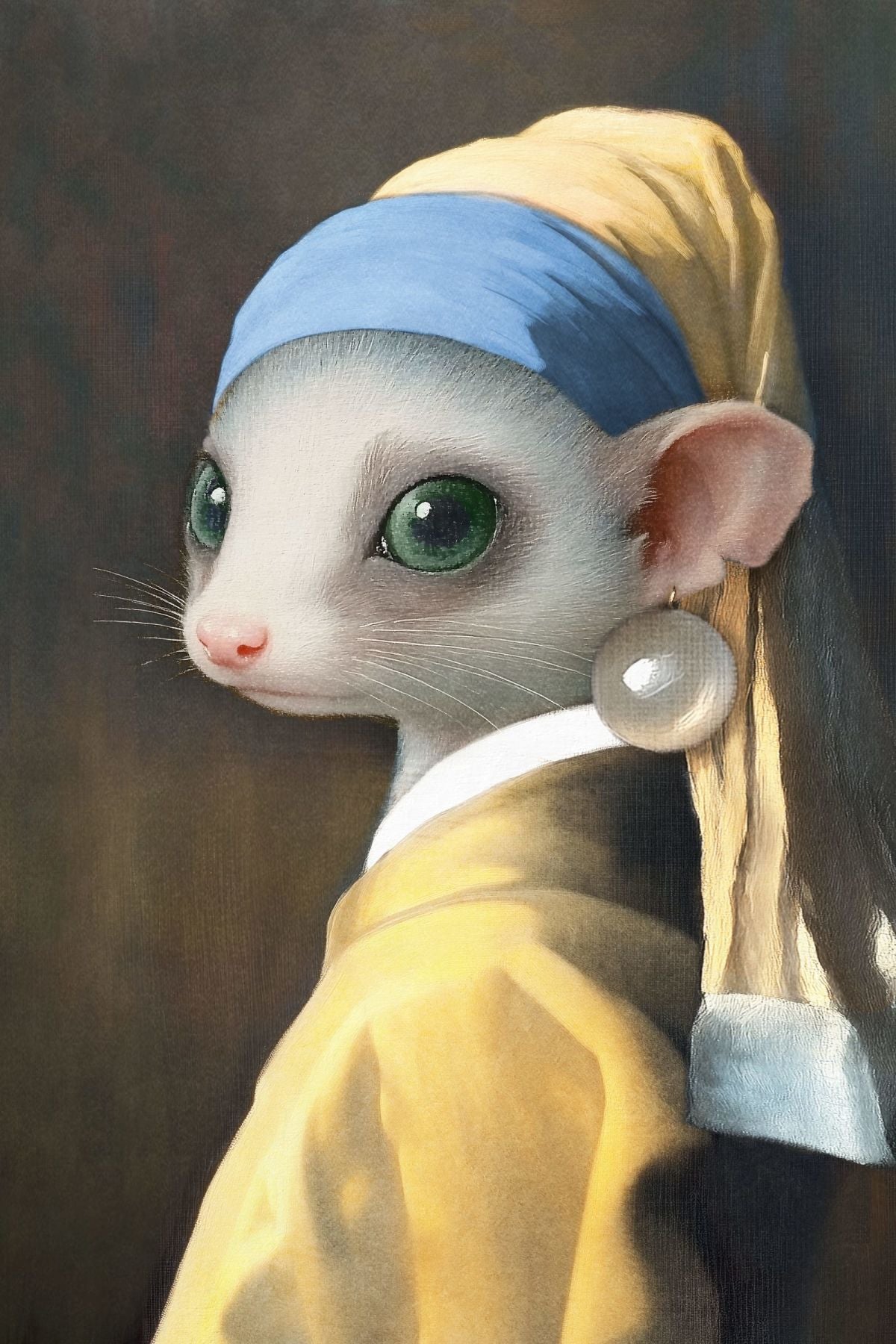 Ferret With A Pearl Earring