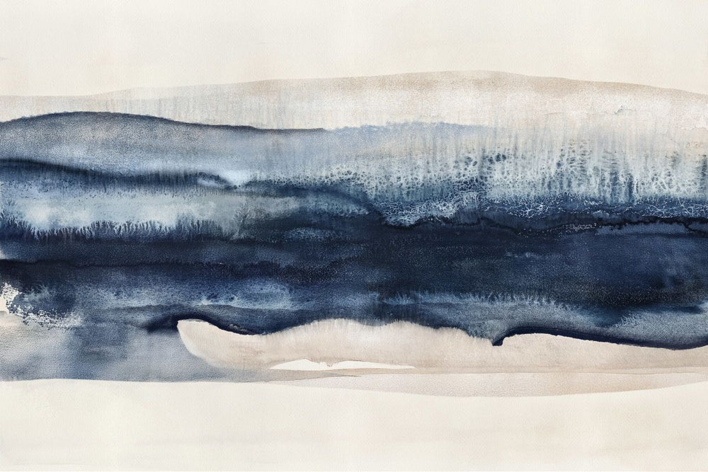 Flowing Into Midnight Blue Wall Art