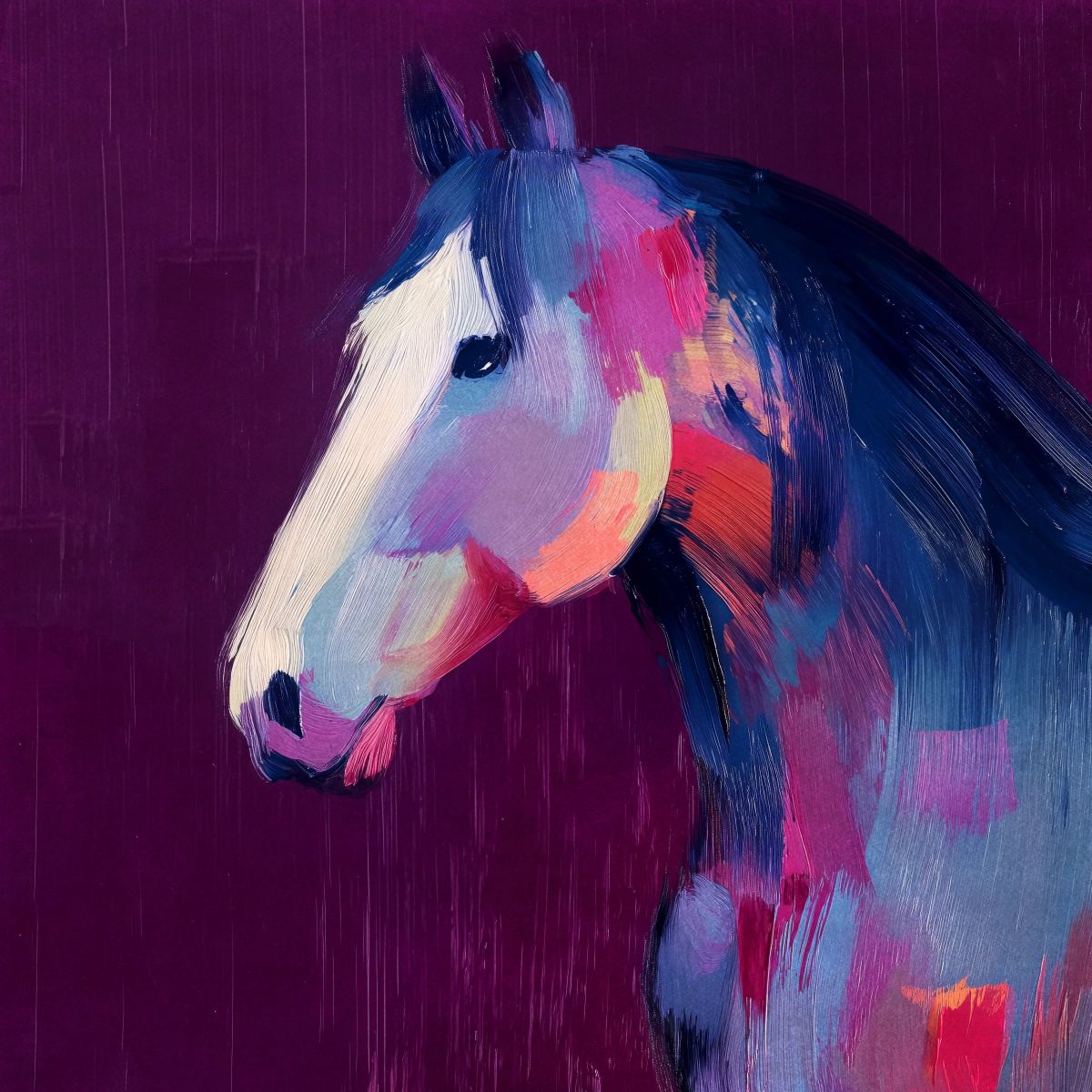 Colorful Equine Head Painting