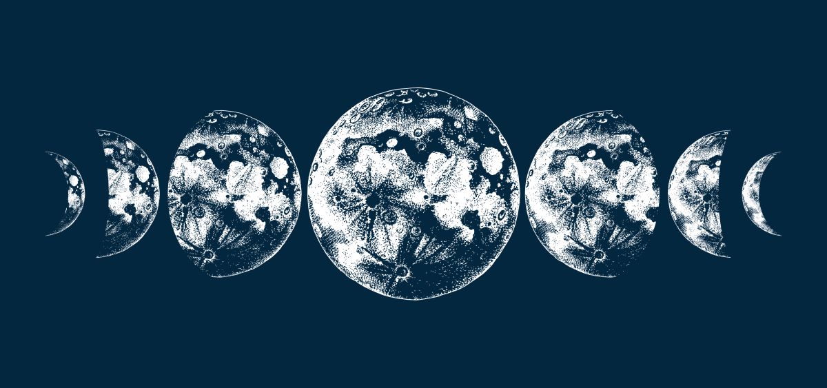 Grunge Lunar Phases