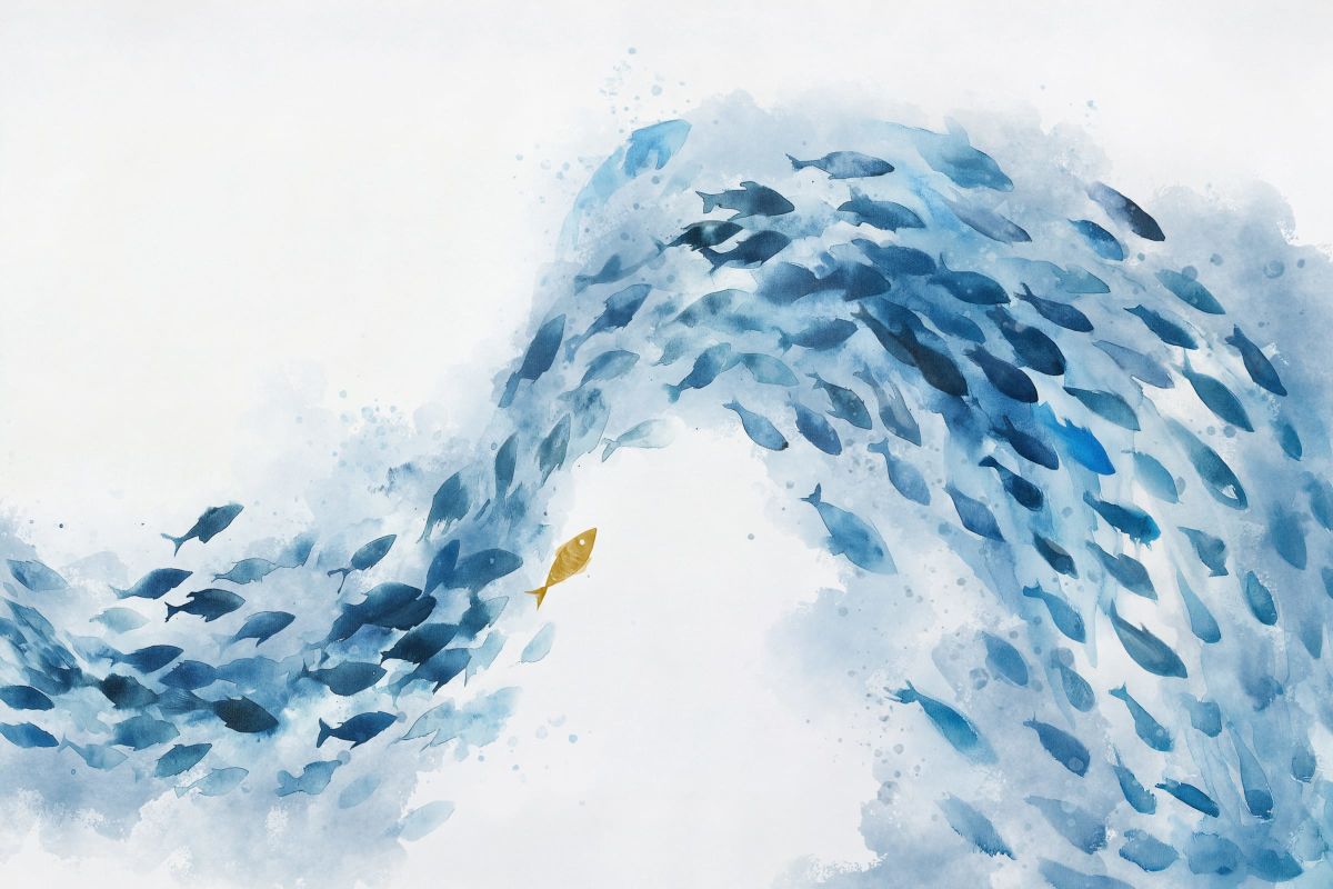 A Standout Among Fish I Wall Art