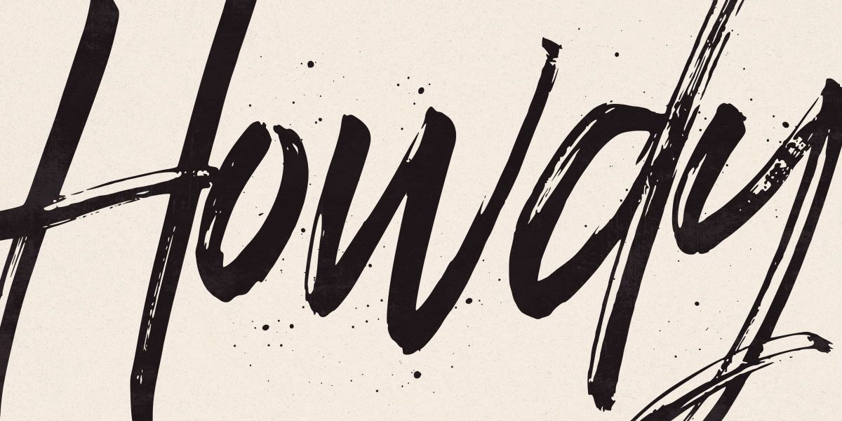 Cursive Howdy Sign