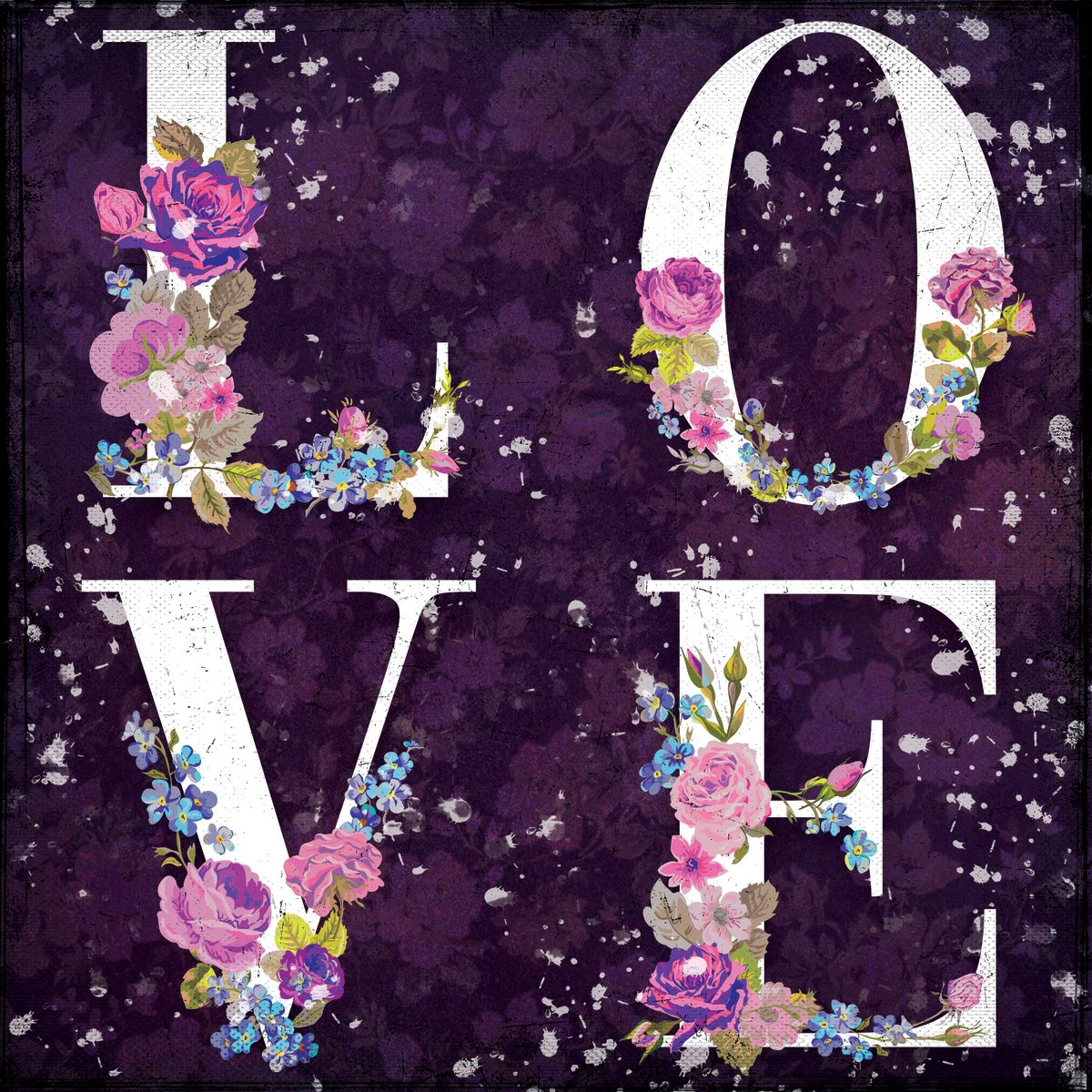 Flowery Love Typography