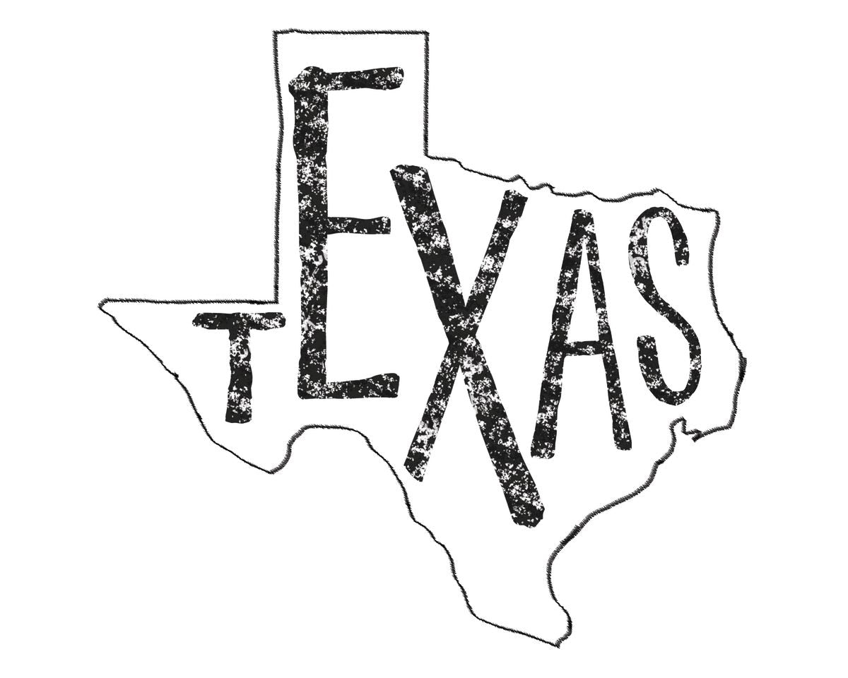 Texas Minimalist State Map