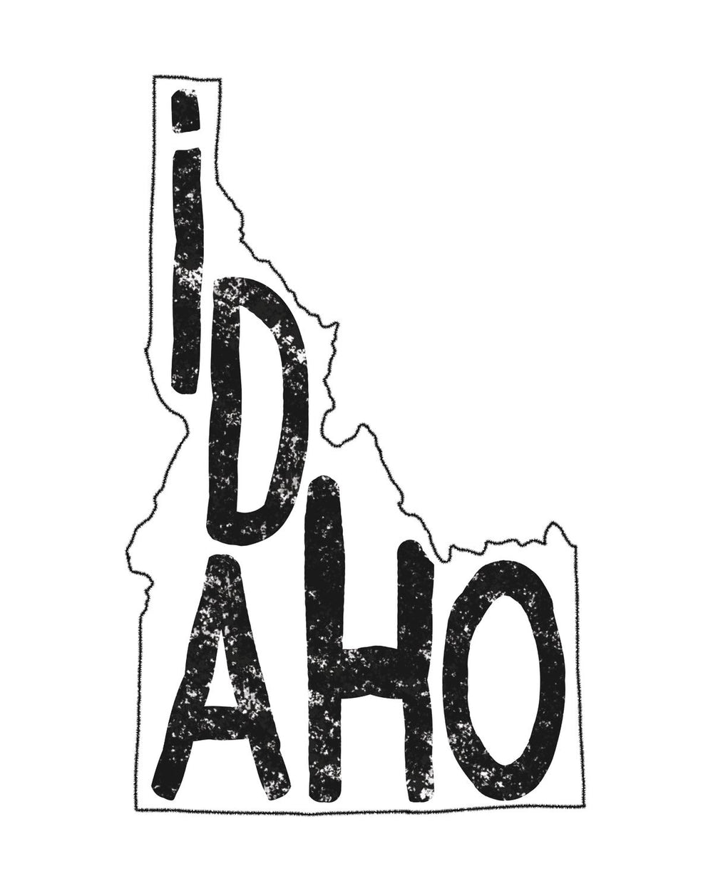Idaho Minimalist State Map