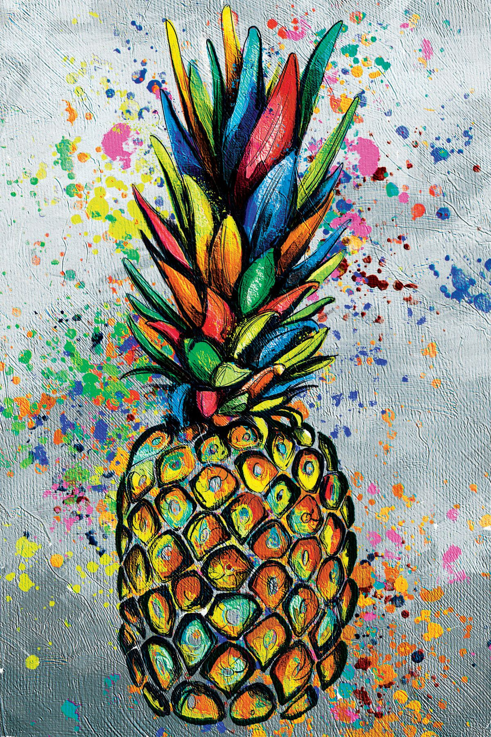 Pineapple Color Splash Paint