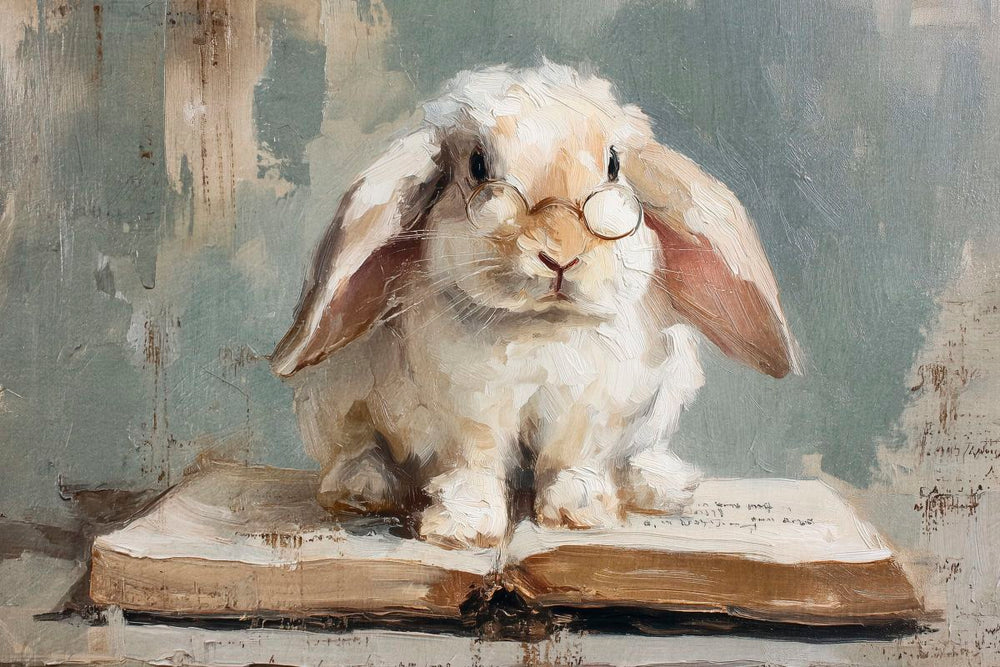 Intellectual Bunny with Spectacles