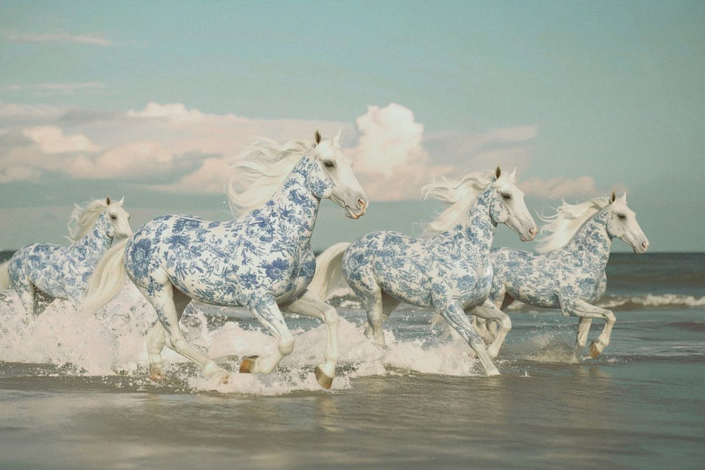 Floral Horse Quartet