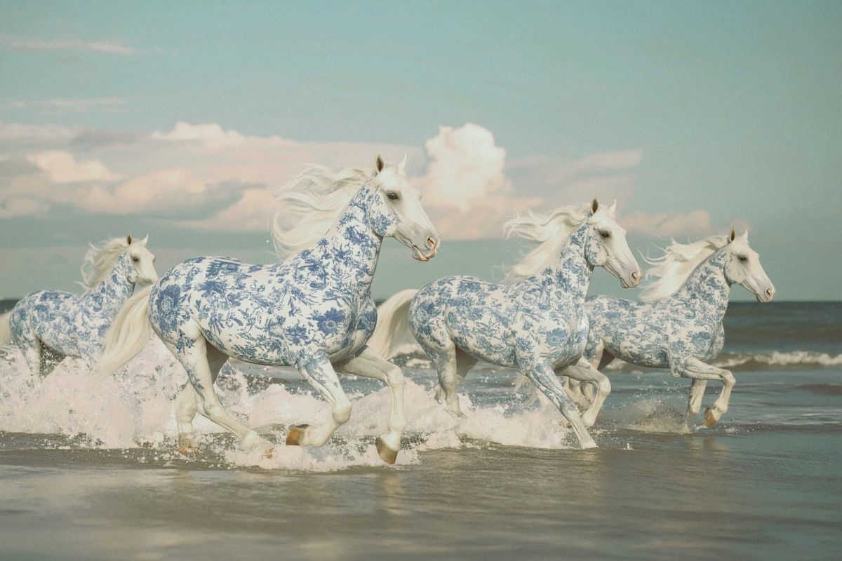 Floral Horse Quartet