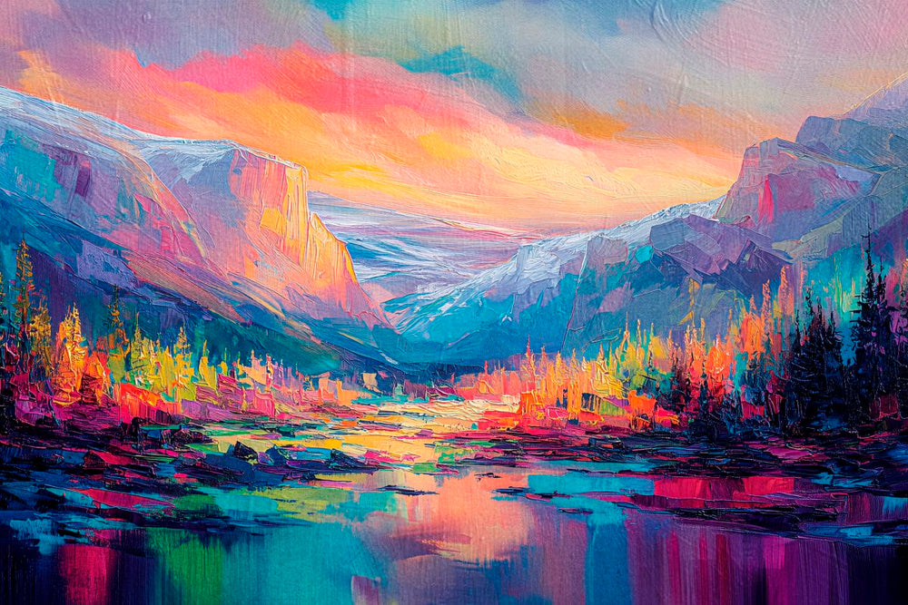Mountain Landscape In Colors