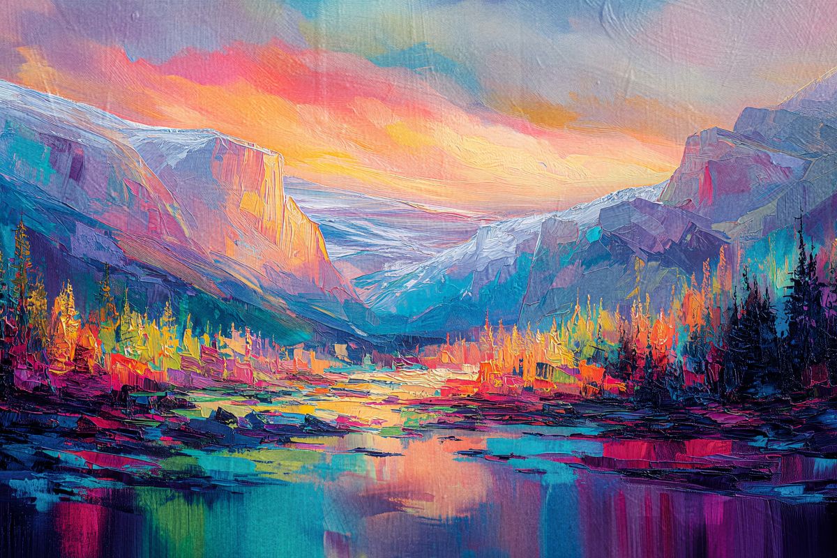 Mountain Landscape In Colors