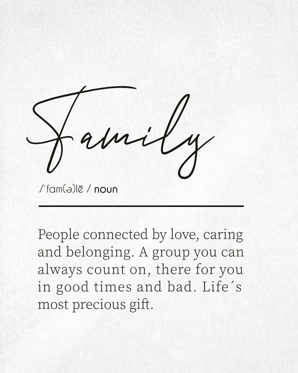 Family Meaning Typography