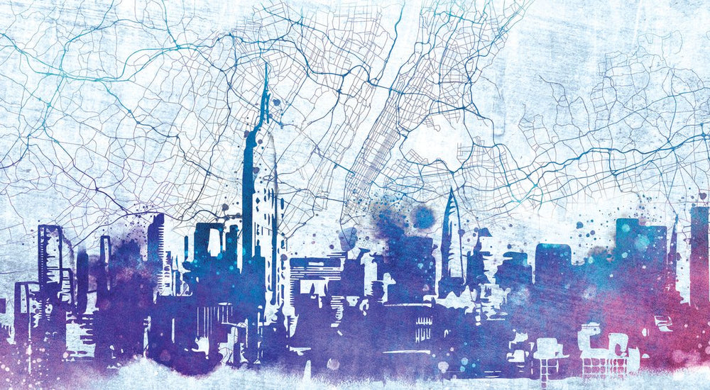 NY Skyline City Map