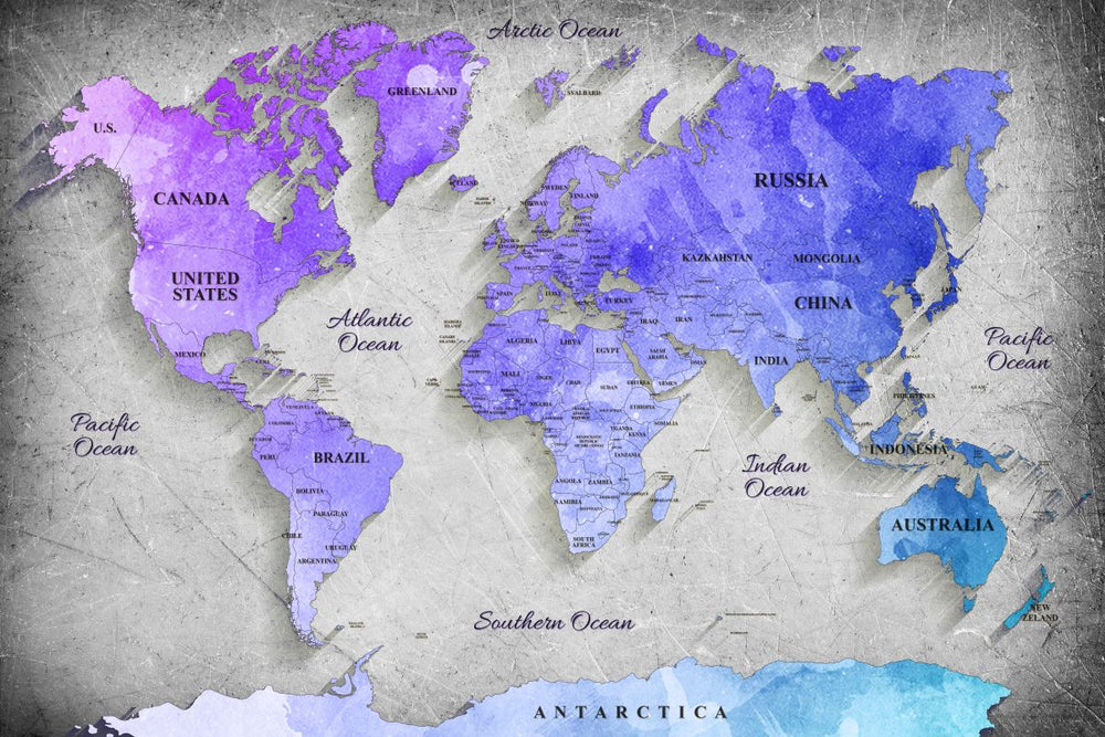 Hued World Map