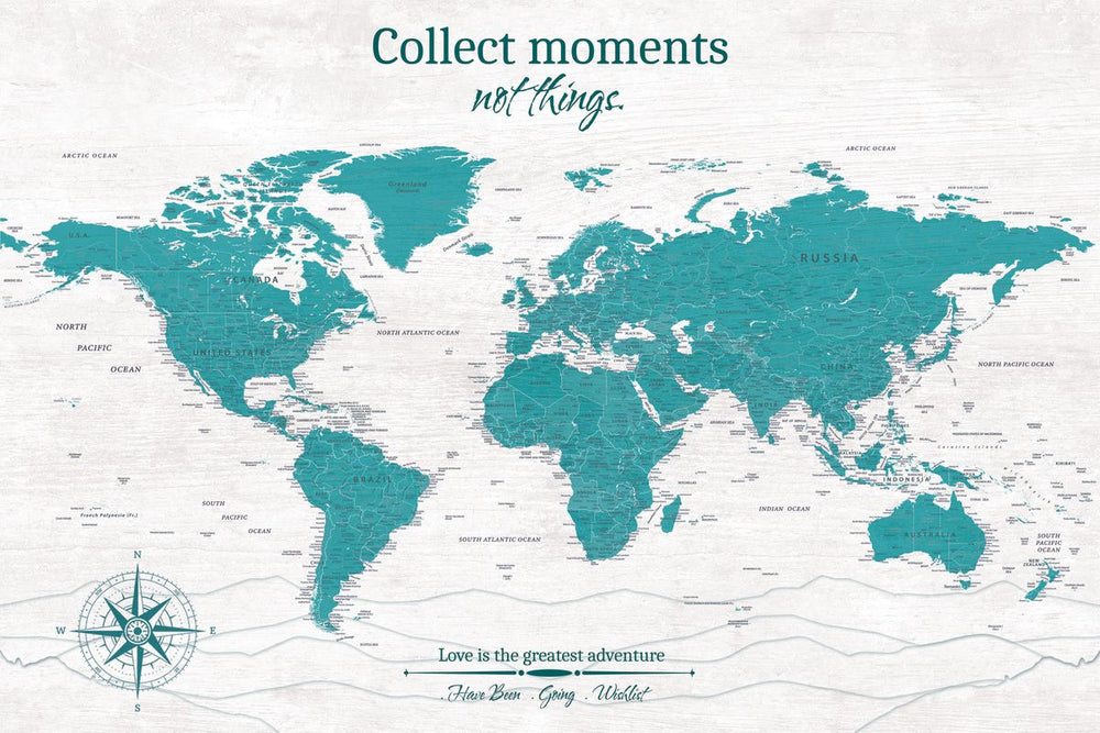 Collect Moments Push Pin World Map