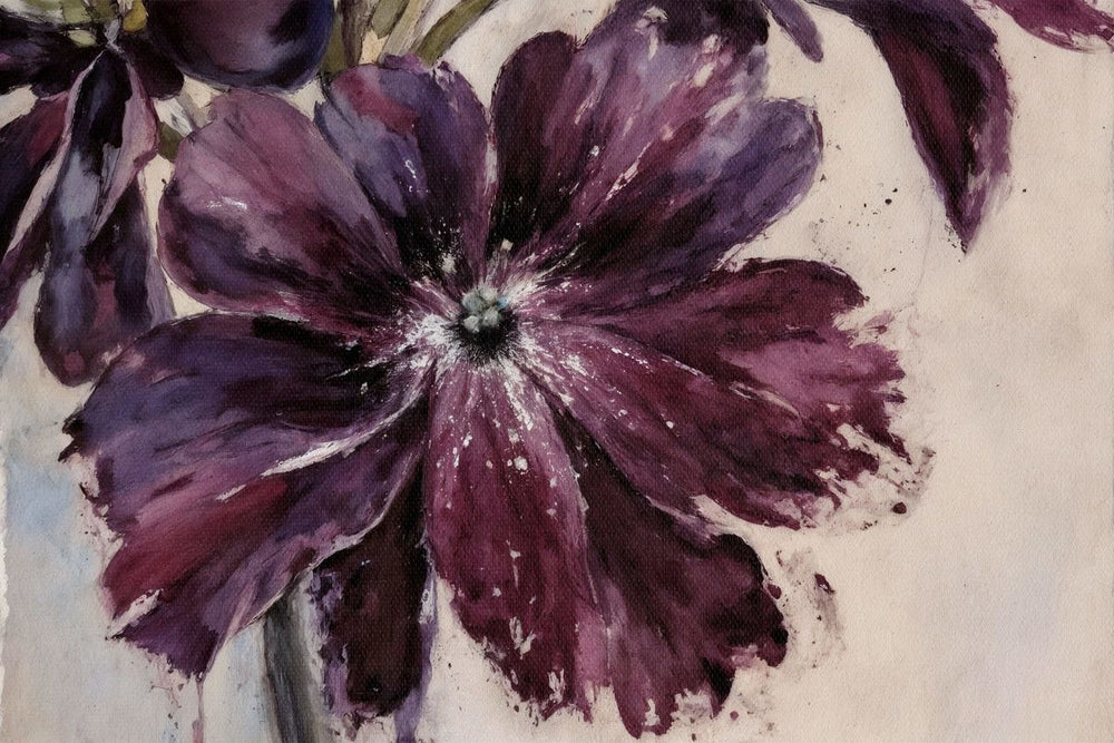 Deep Purple Floral Study