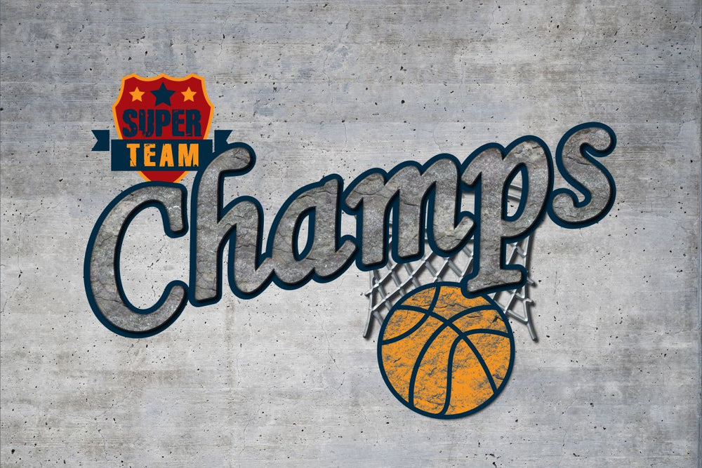Basketball Champs Typography