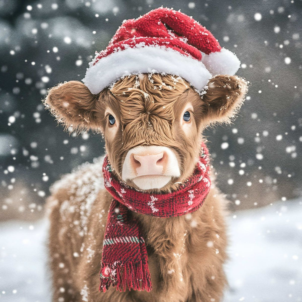 Festive Highland Cow