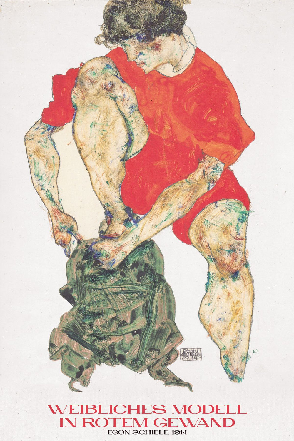 Weibliches Modell Schiele Exhibition Poster
