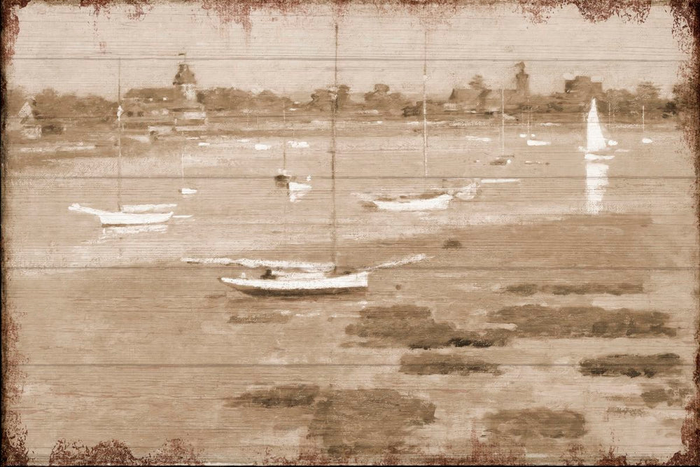 Rustic Vintage Sailboats Wall Art