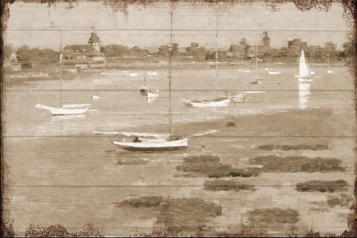 Rustic Vintage Sailboats Wall Art