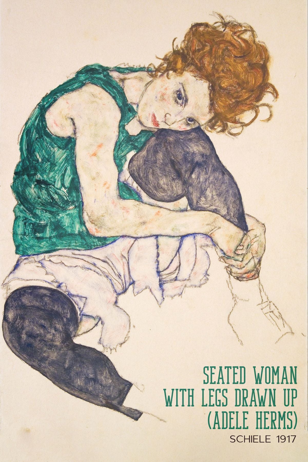 Seated Woman Schiele Exhibition Poster