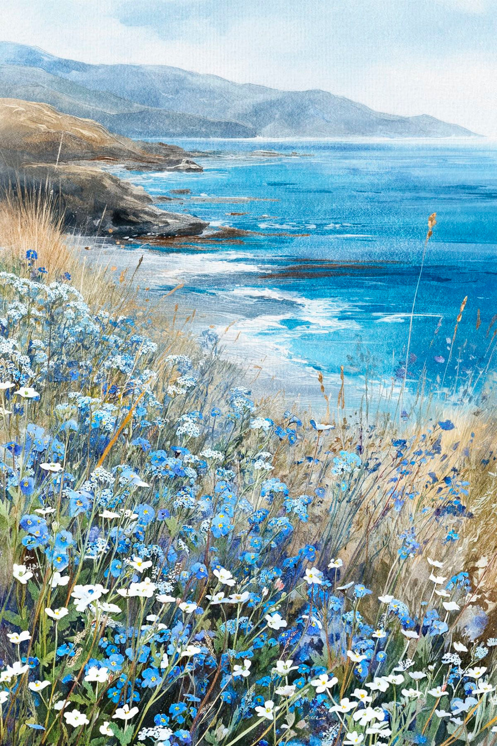 Blue Wildflower Shore