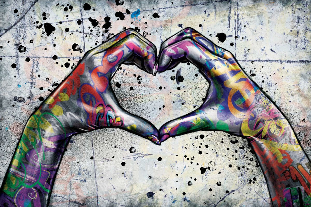 Hand Heart Graffiti