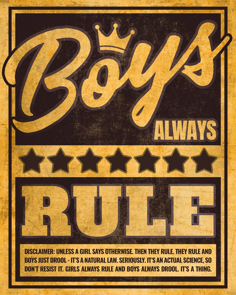 Boys Rule Typography
