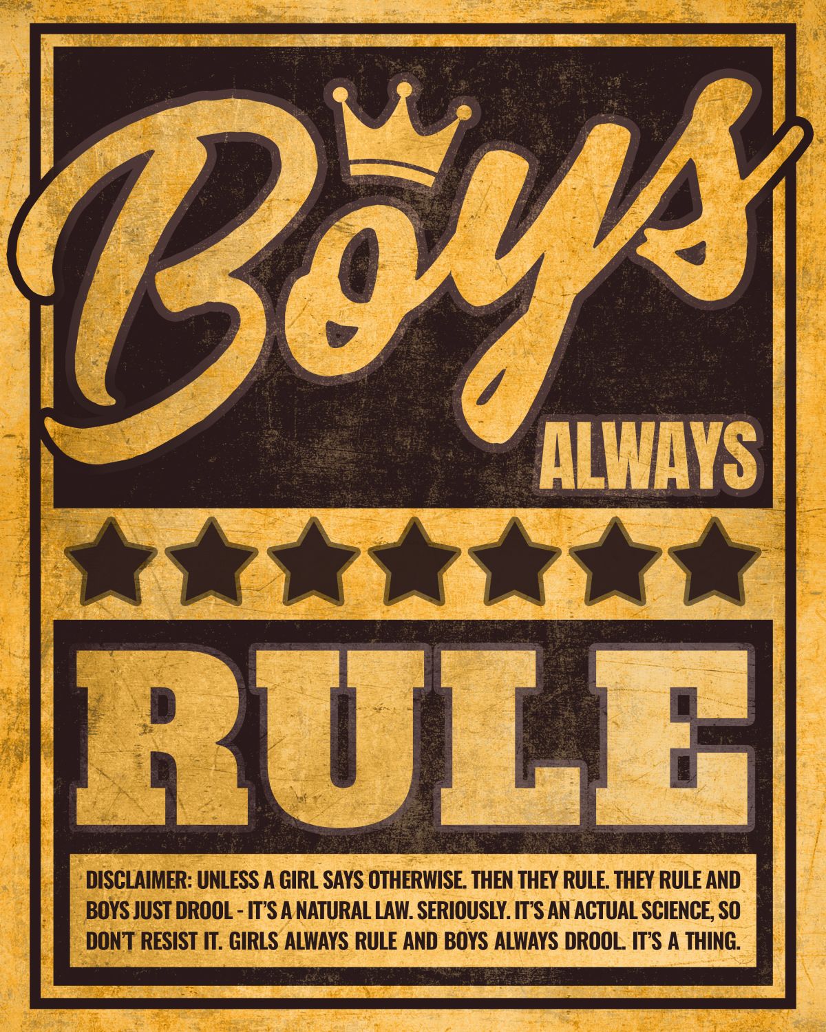 Boys Rule Typography