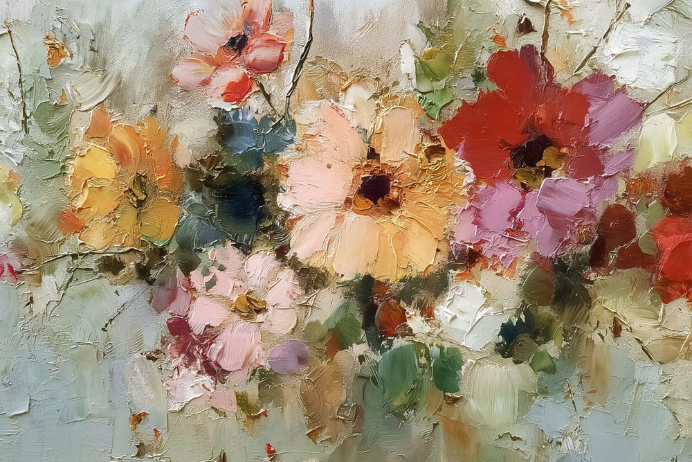 Muted Painted Petals I