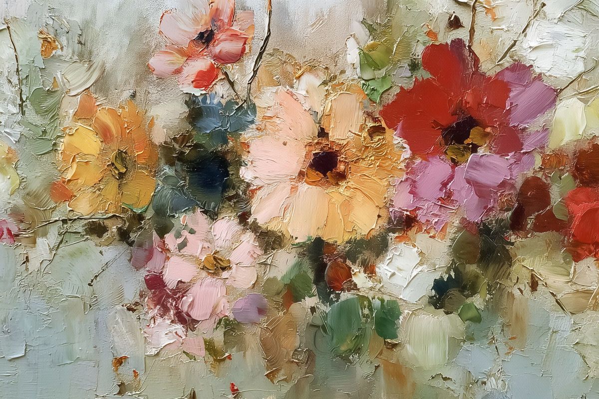 Muted Painted Petals I
