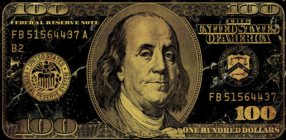 Marbled Benjamin Dollar Bill